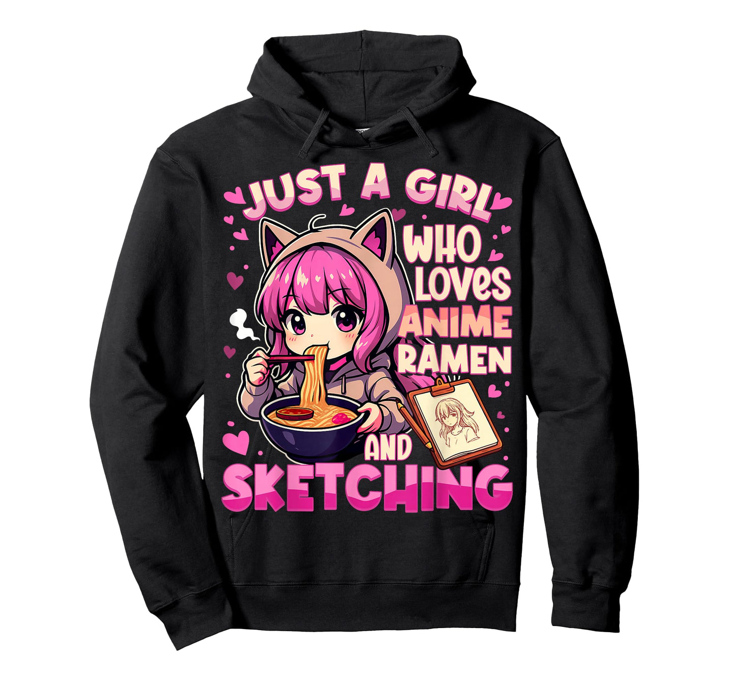 Just A Girl Who Loves Anime Ramen and Sketching Japan Anime T-Shirt