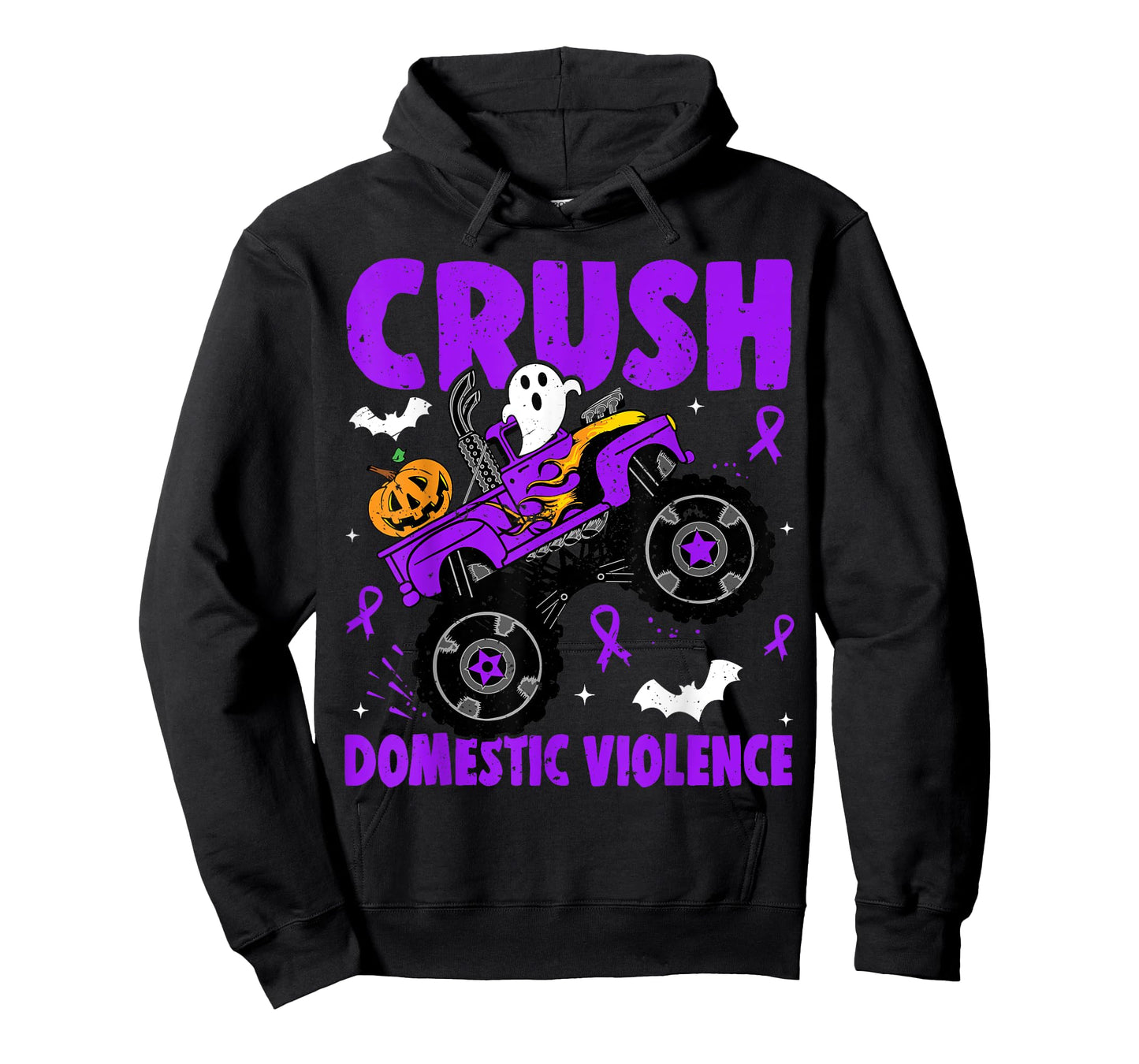 Crush Domestic Violence Awareness Halloween Monster Truck T-Shirt