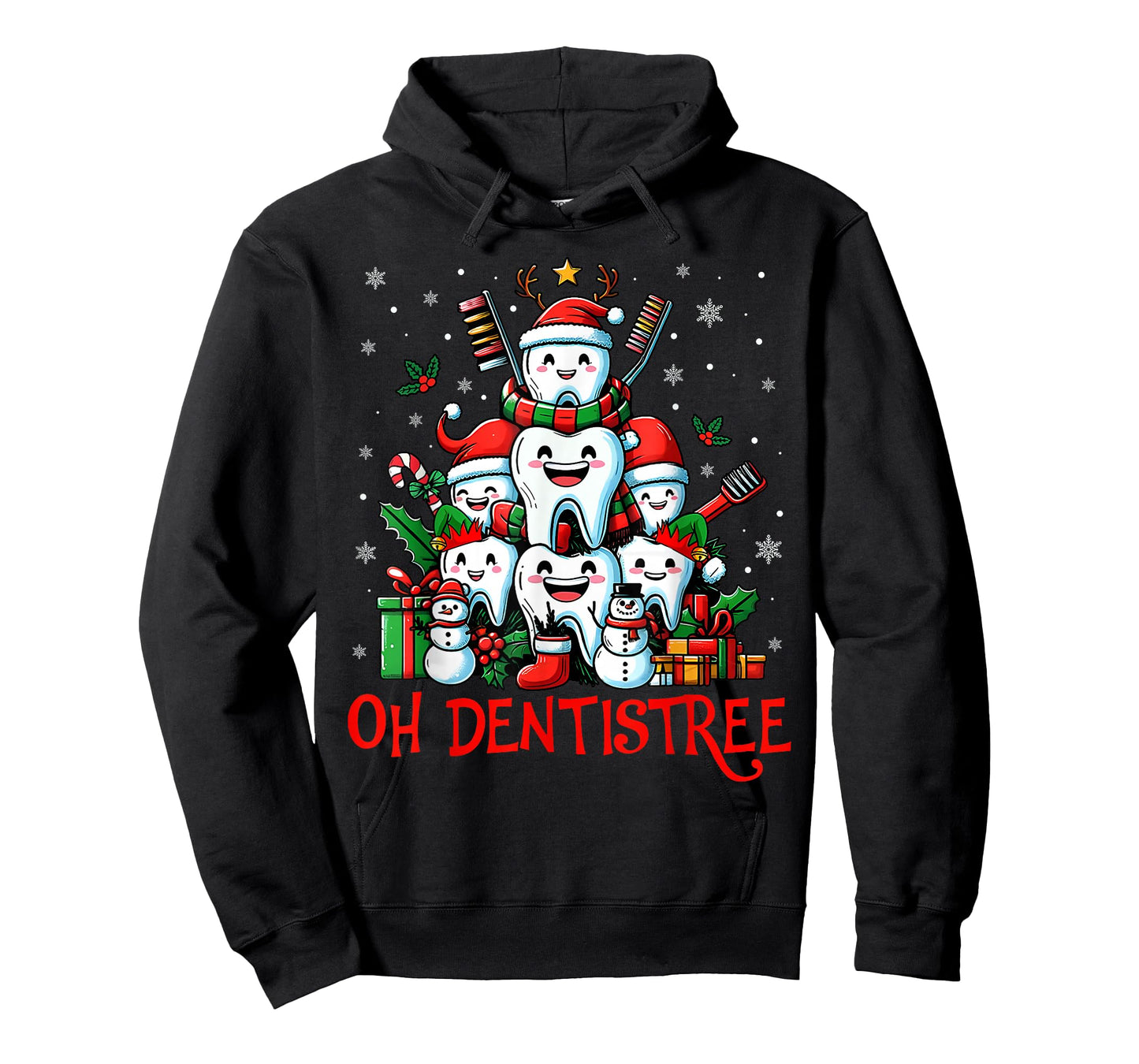 Oh Dentistree Teeth Dentistry Dental Dentist Christmas Tree T-Shirt