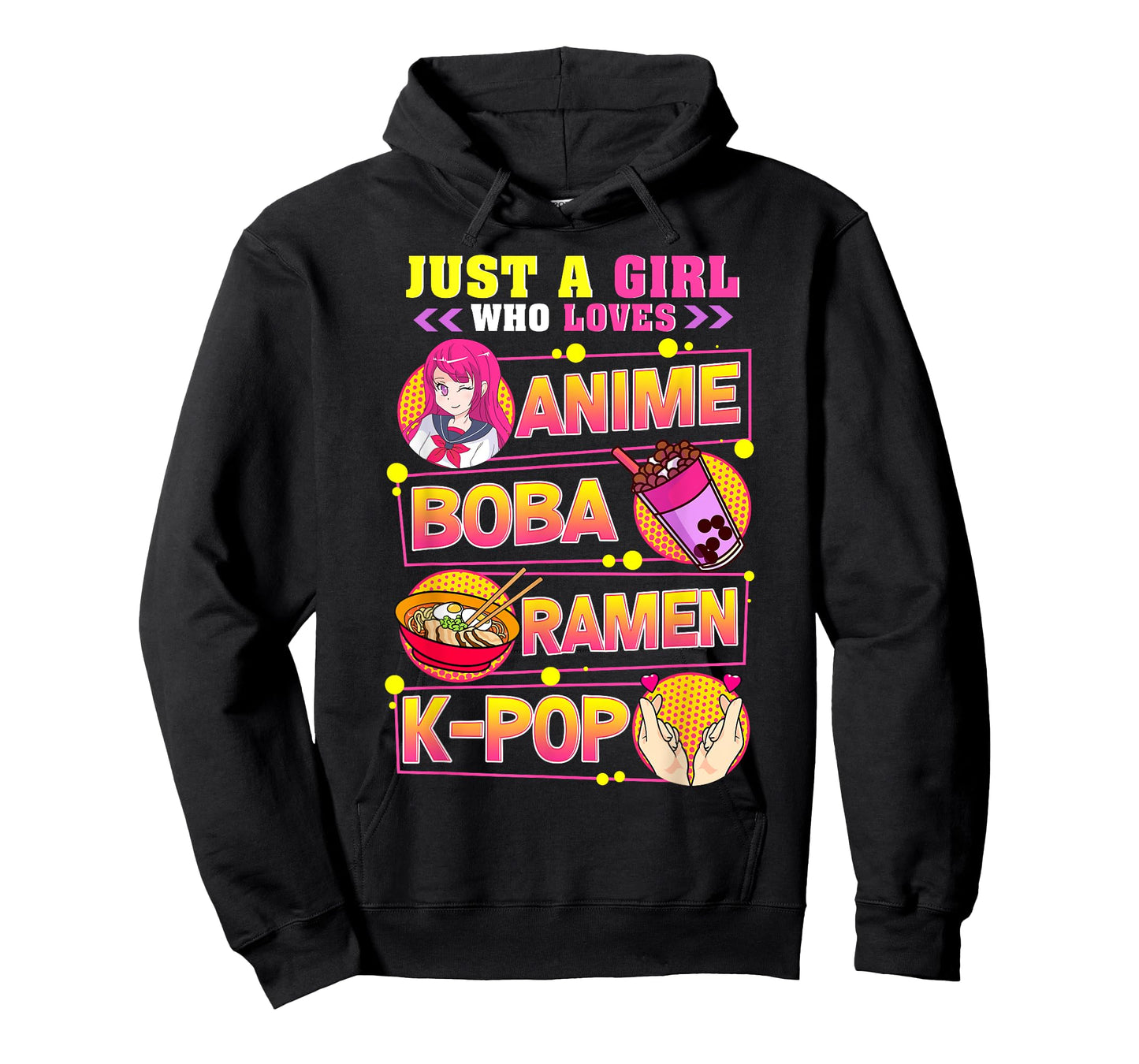 Just A Girl Who Loves Anime Boba Ramen K-Pop T-Shirt