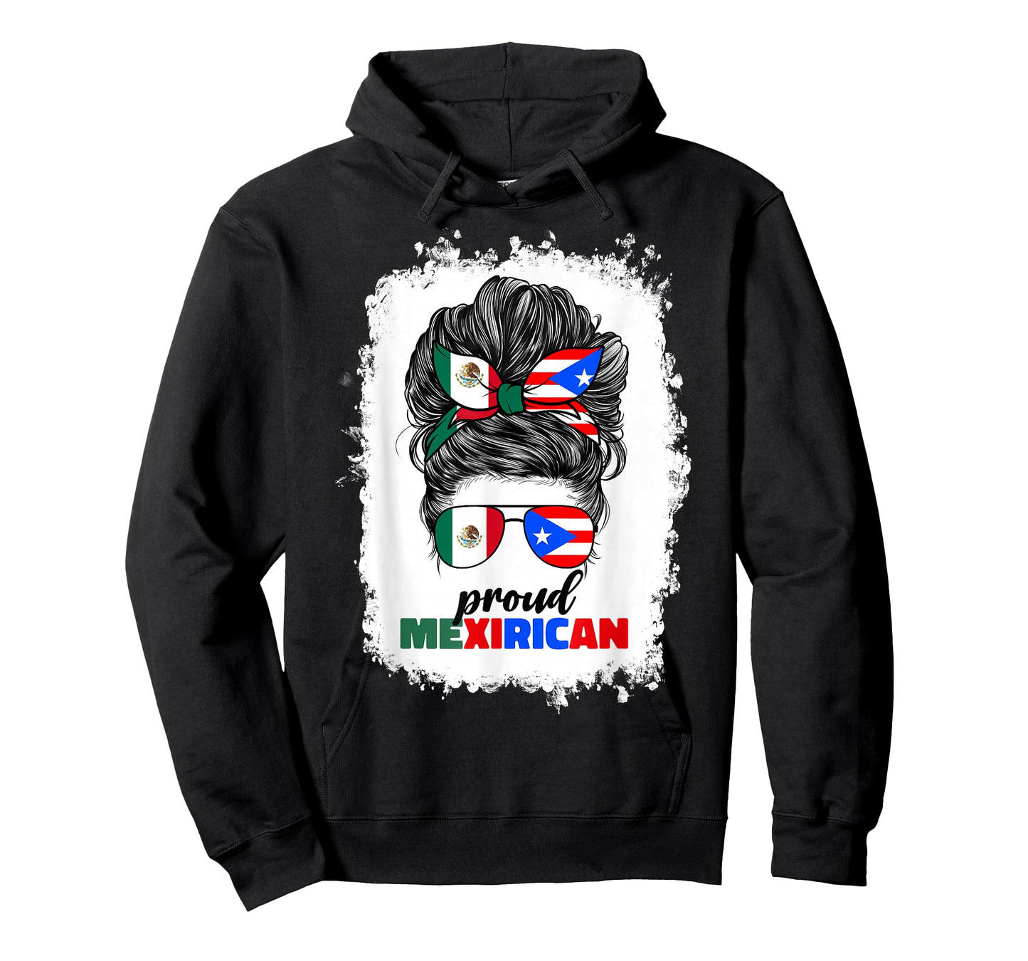 Half Mexican And Puerto Rican Rico Flag Mexirican Girl Women T-Shirt