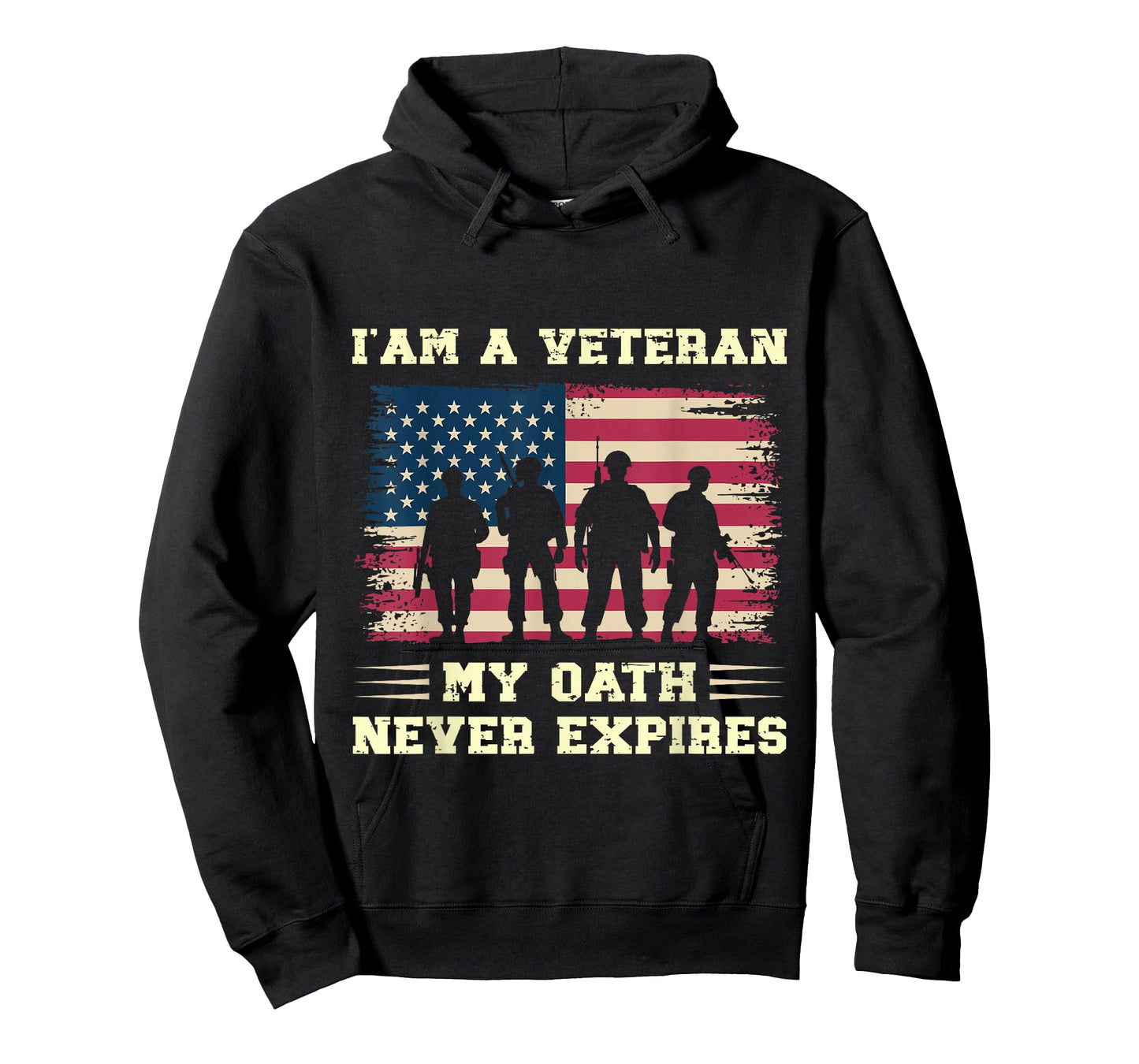 I Am A Veteran My Oath Never Expires Patriotic US Flag T-Shirt