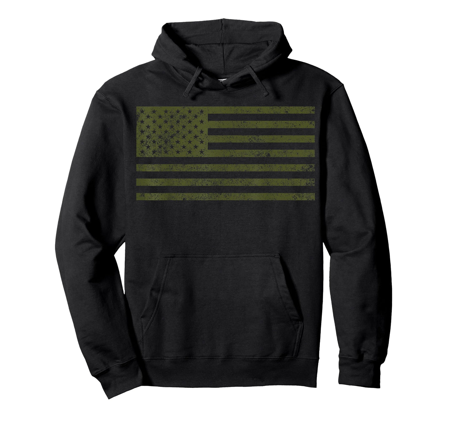 USA American Flag Olive Drab Color Distressed Look T-Shirt T-Shirt
