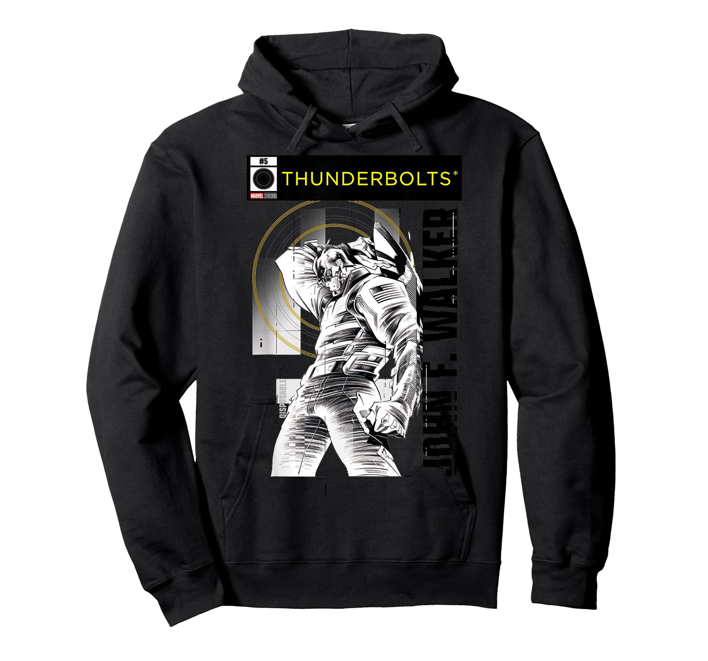 Marvel Studios Thunderbolts John F Walker B&W Comic Cover #5 T-Shirt