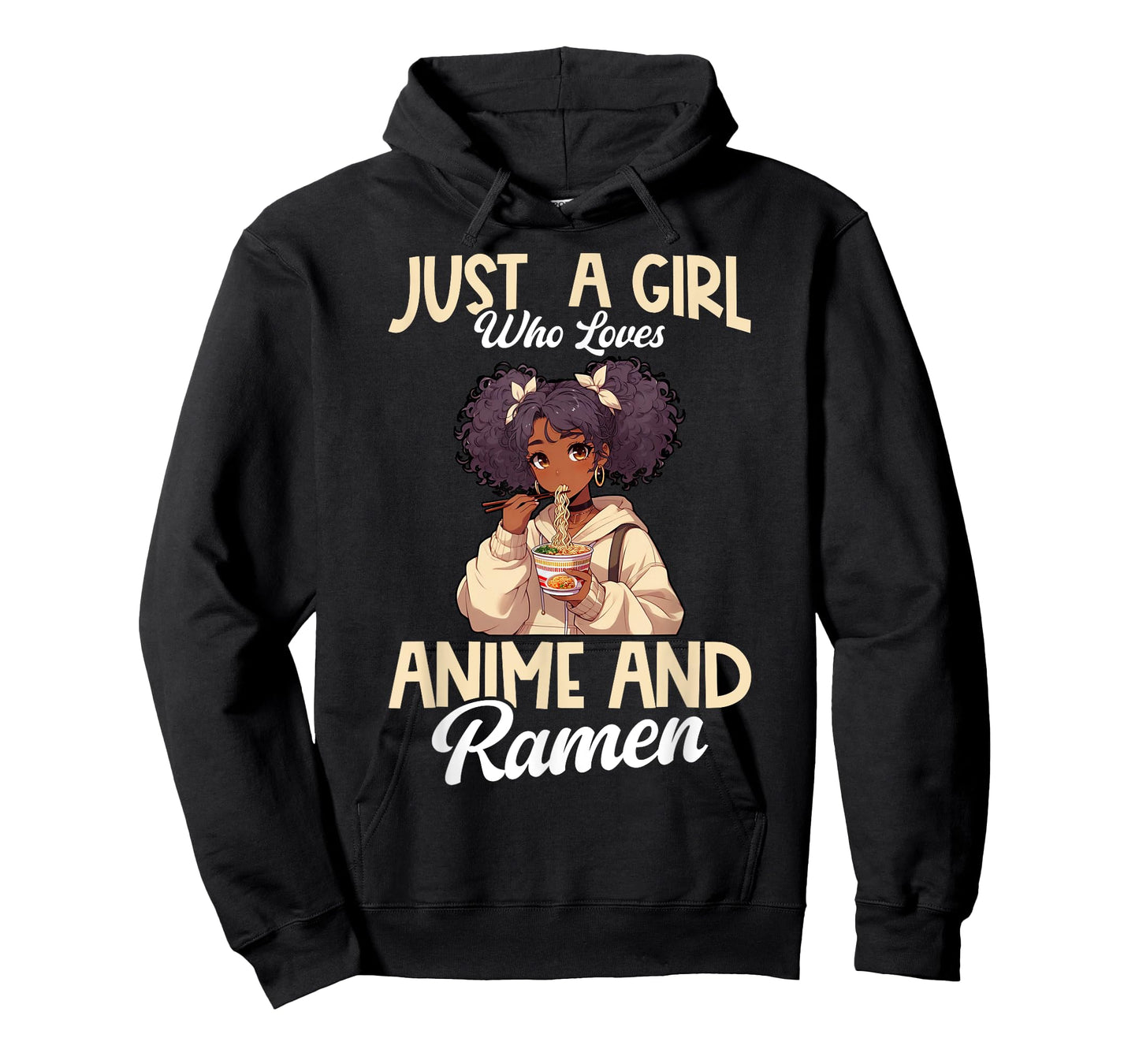 Just A Girl Who Loves Anime And Ramen African American T-Shirt