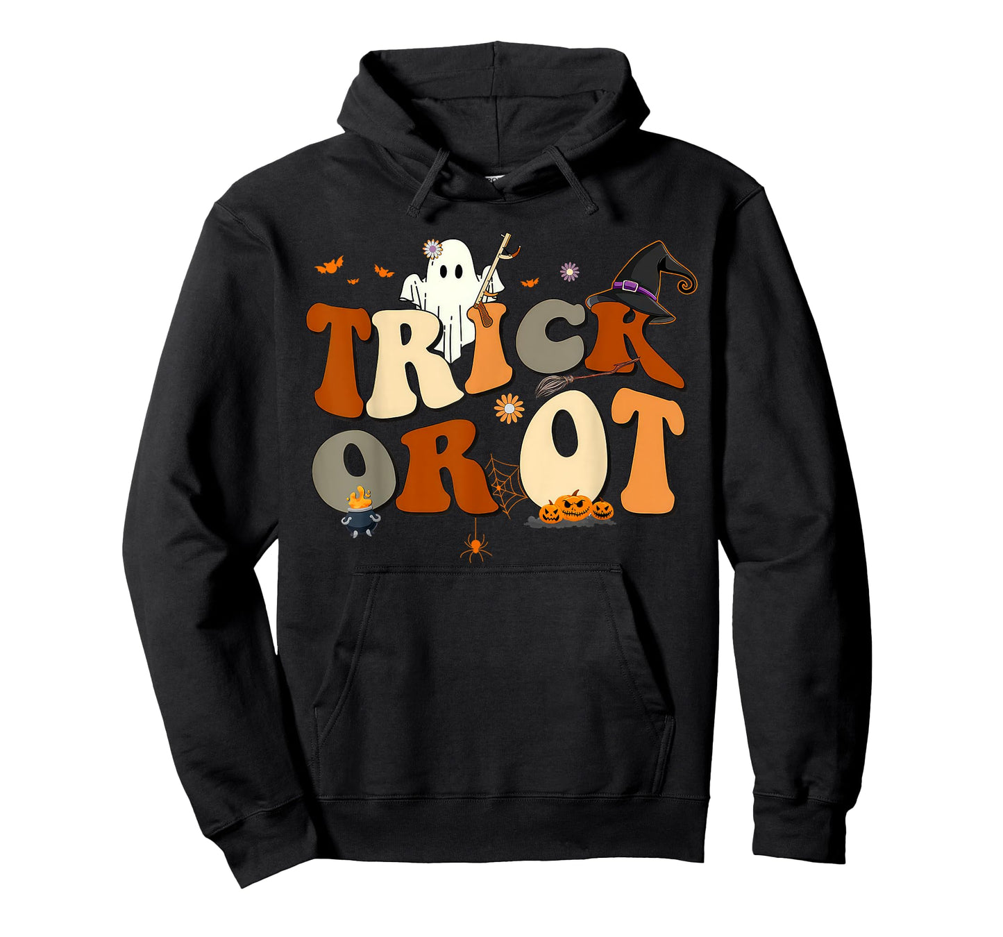 Retro Trick Or OT Occupational Therapy Ghost Halloween T-Shirt