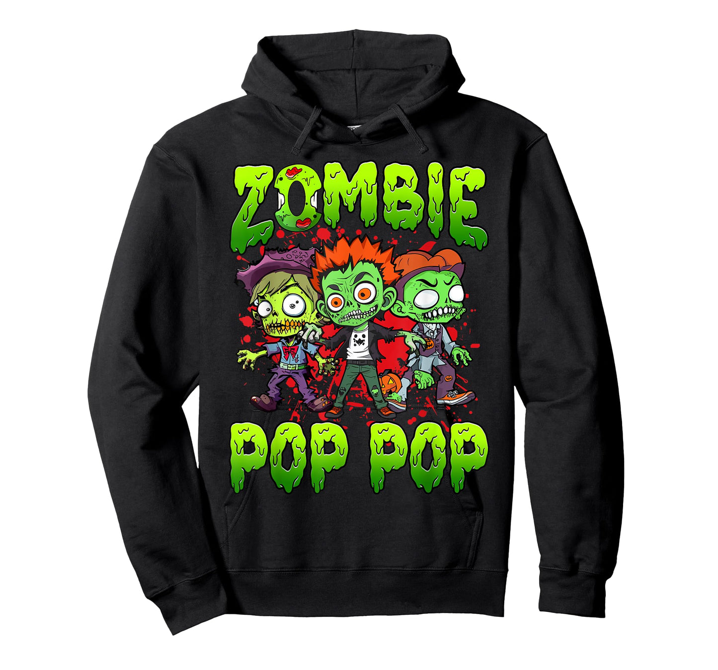 Zombie Pop Pop Halloween Costume Family Matching T-Shirt