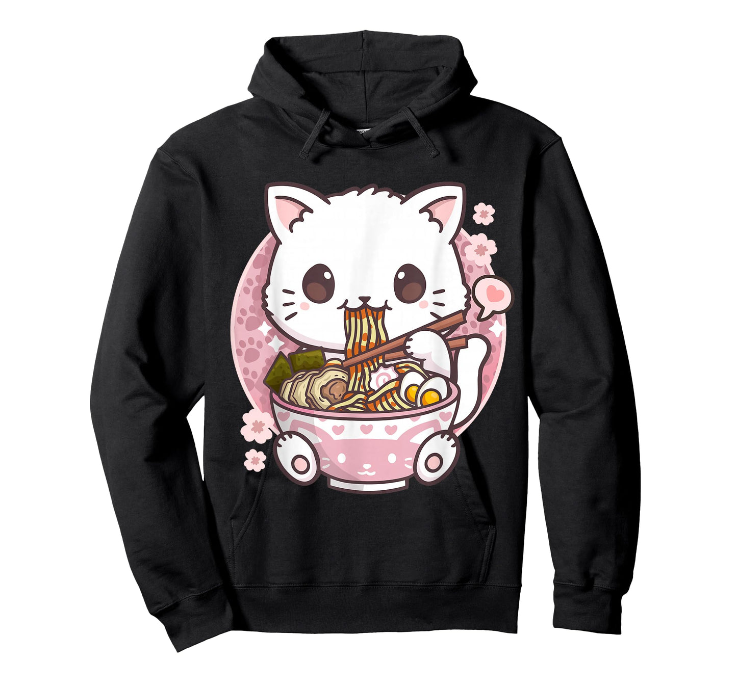Kawaii Anime Shirts Ramen Cat Kawaii Anime Ramen Cat Cat Lovers Kawaii Neko T-Shirt, Black