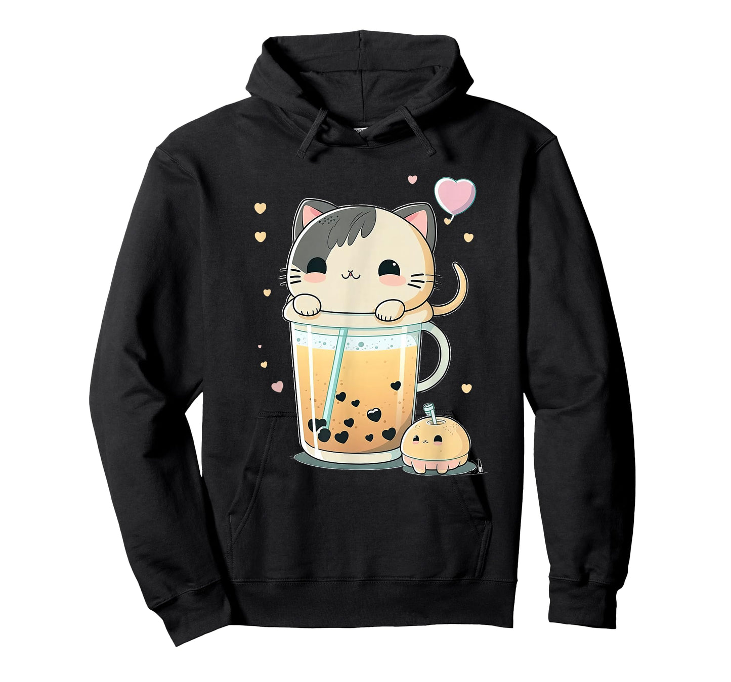 Cat Boba Tea Kawaii Kitty Bubble Tea Anime T-Shirt
