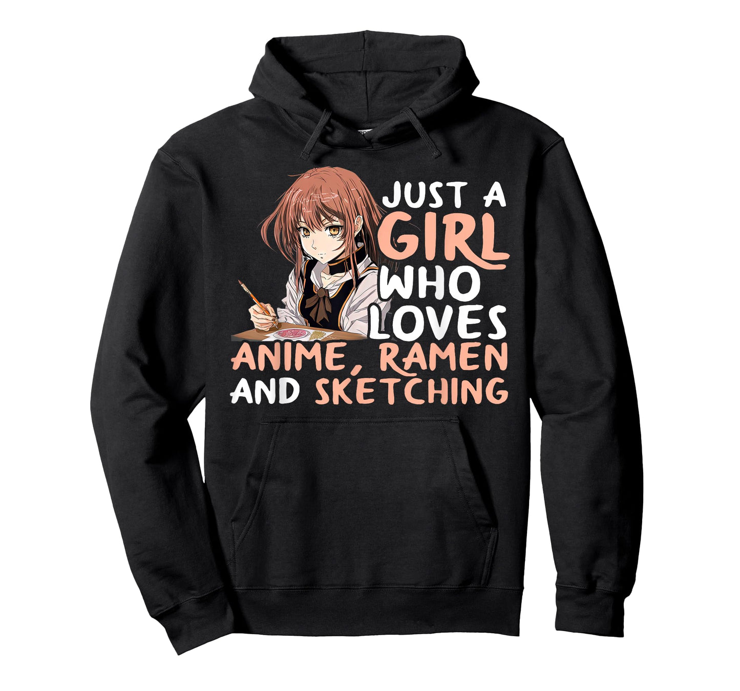 Just A Girl Who Loves Anime Ramen And Sketching Japan Anime T-Shirt
