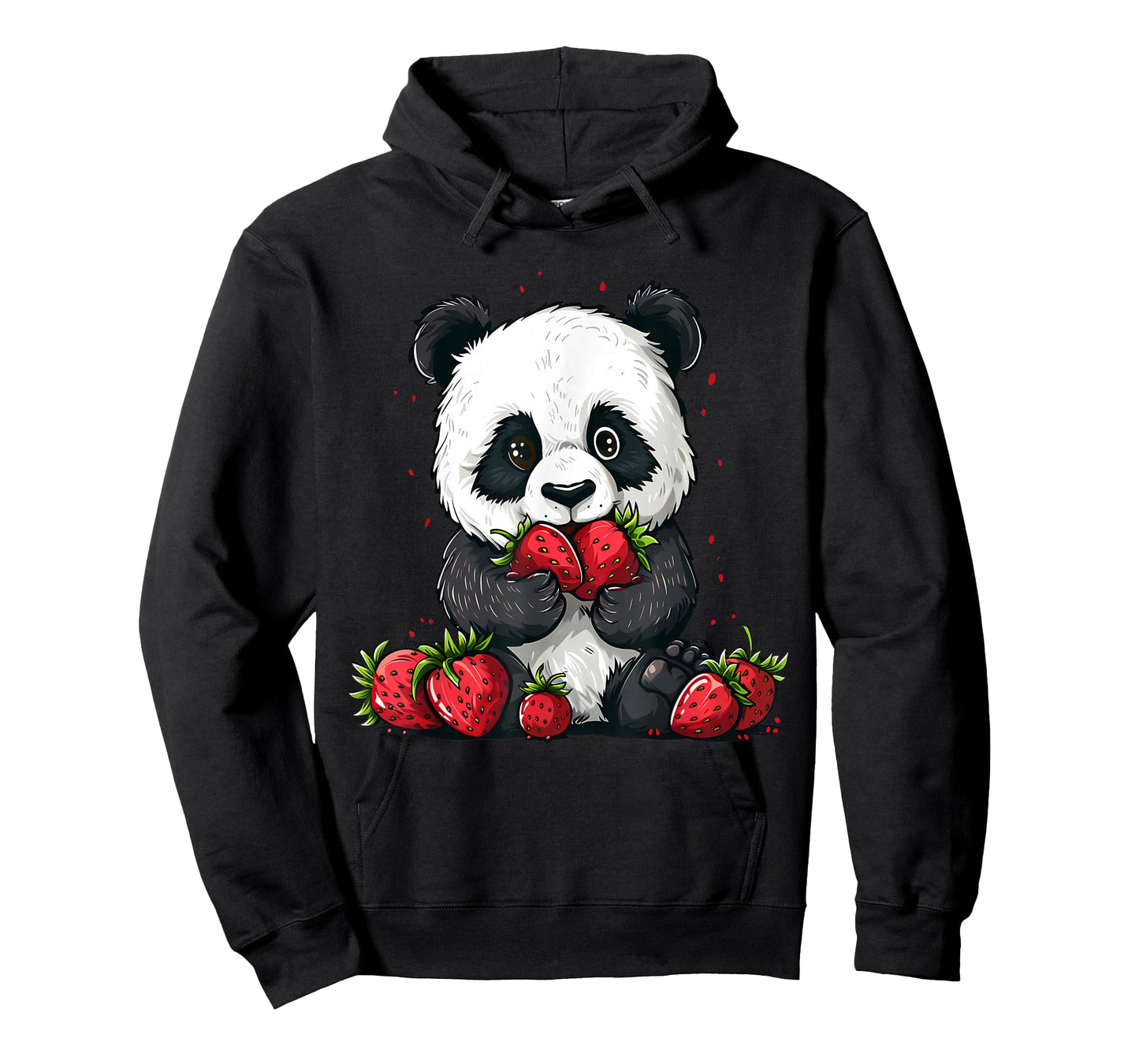 Strawberry Panda Bear Strawberries Cute Panda Bear Artwork T-Shirt