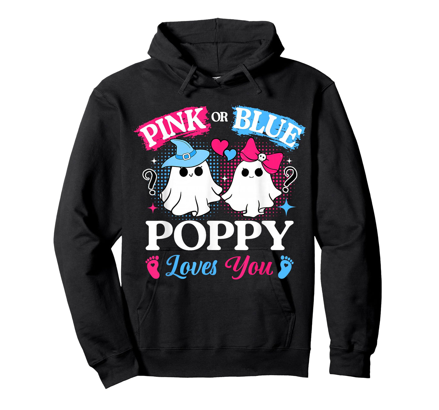 Pink or Blue Poppy Loves You Gender Reveal Halloween T-Shirt