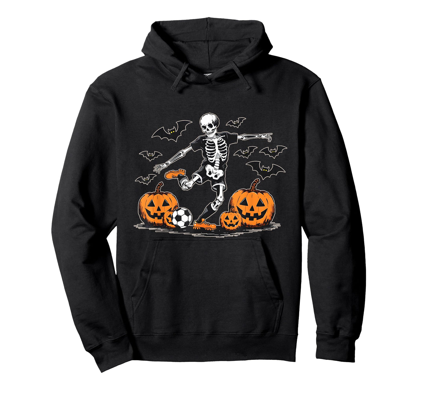 Funny Skeleton Soccer Men Boys Kids Halloween Costume T-Shirt