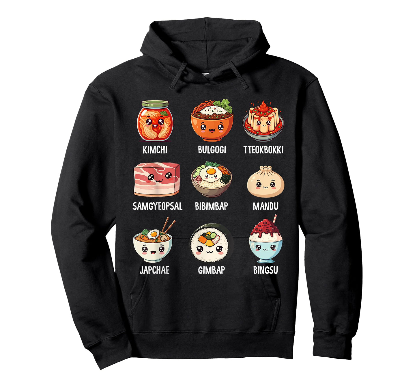 Cute Korean Food Kawaii Design for Food Lovers T-Shirt