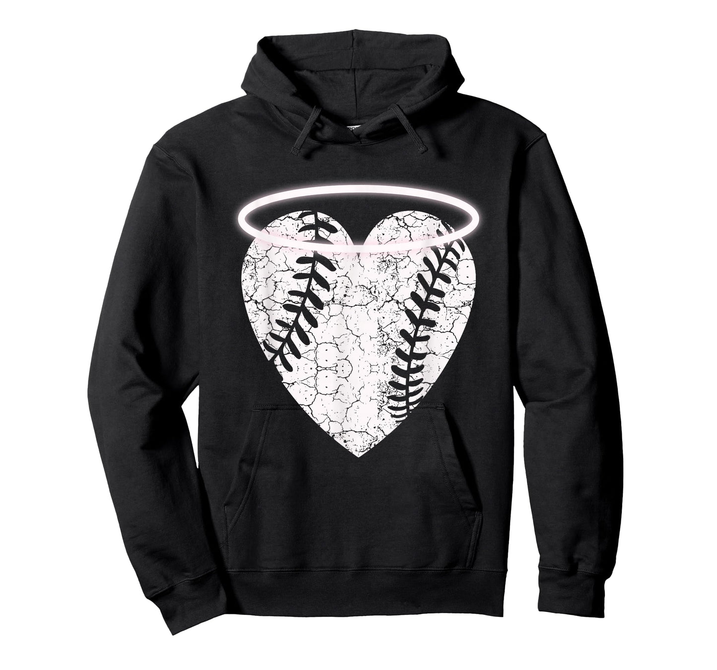 Vintage Angel Baseball Heart with Halo T-Shirt