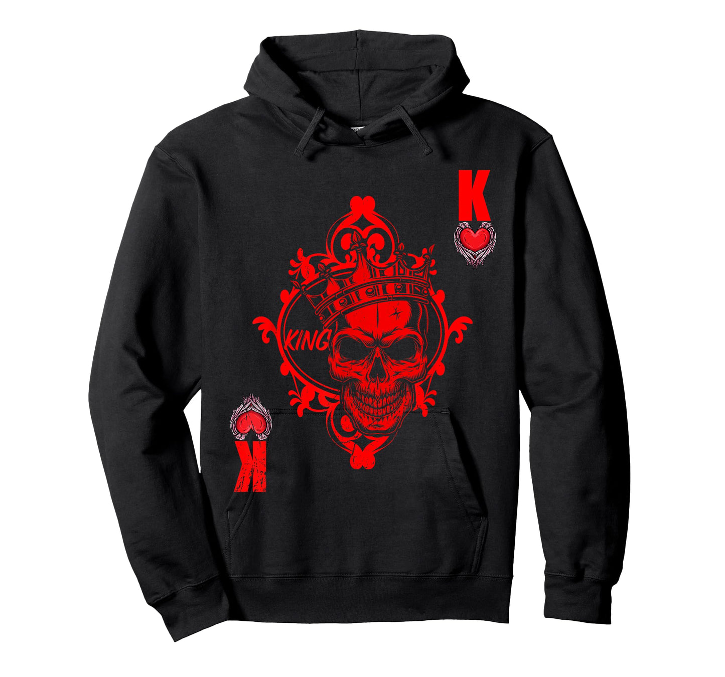 Heart King Card Game Men Skull Gift Idea T-Shirt