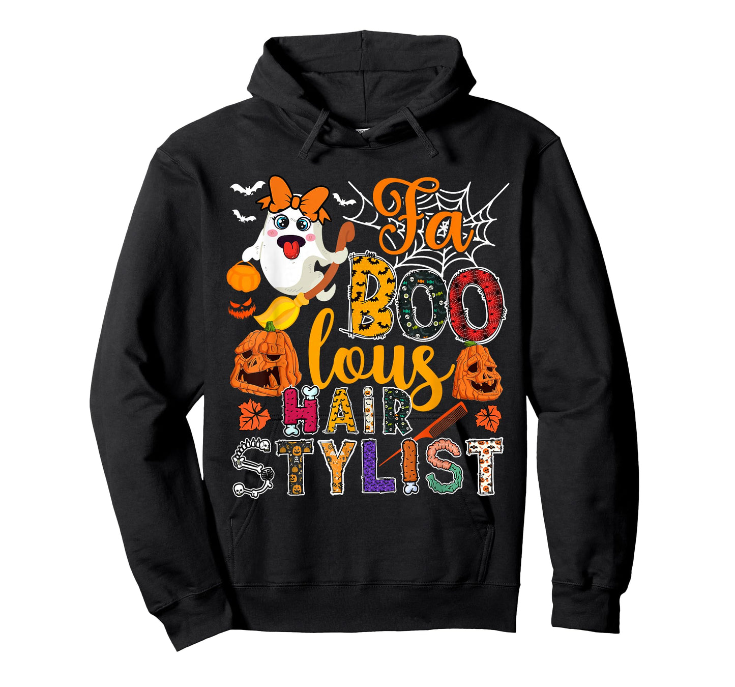 Fa Boo-Lous Hair Stylist Halloween Boo Ghosts Scary Pumpkins T-Shirt