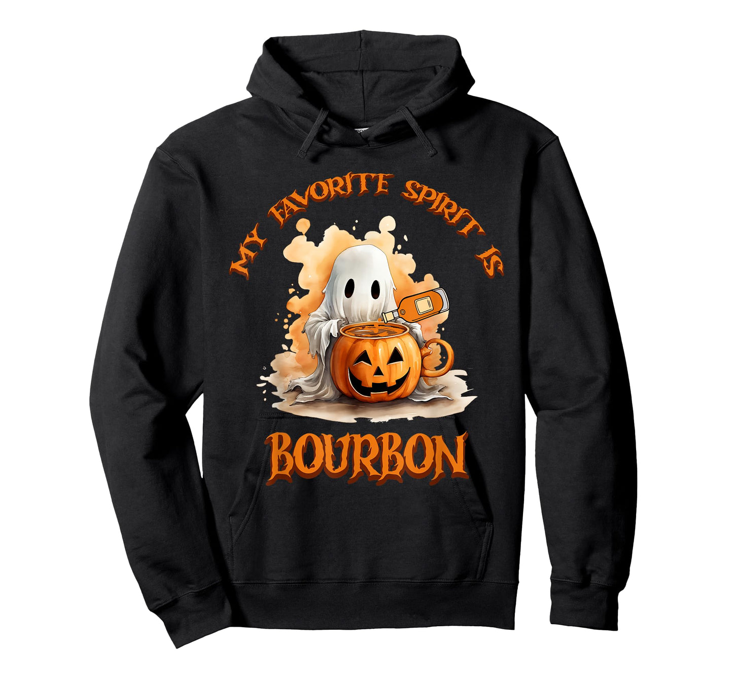 Bourbon My Favorite Spirit Is Bourbon Happy Halloween Boo T-Shirt
