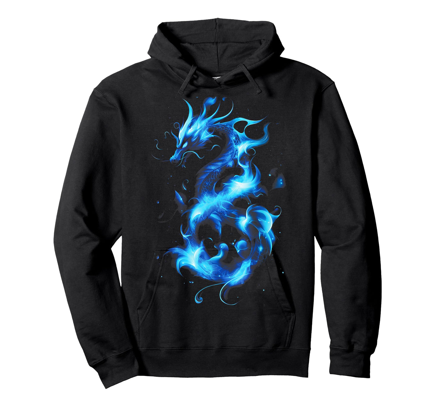 Blue Flames Dragon Fantasy art Mythical creature T-Shirt