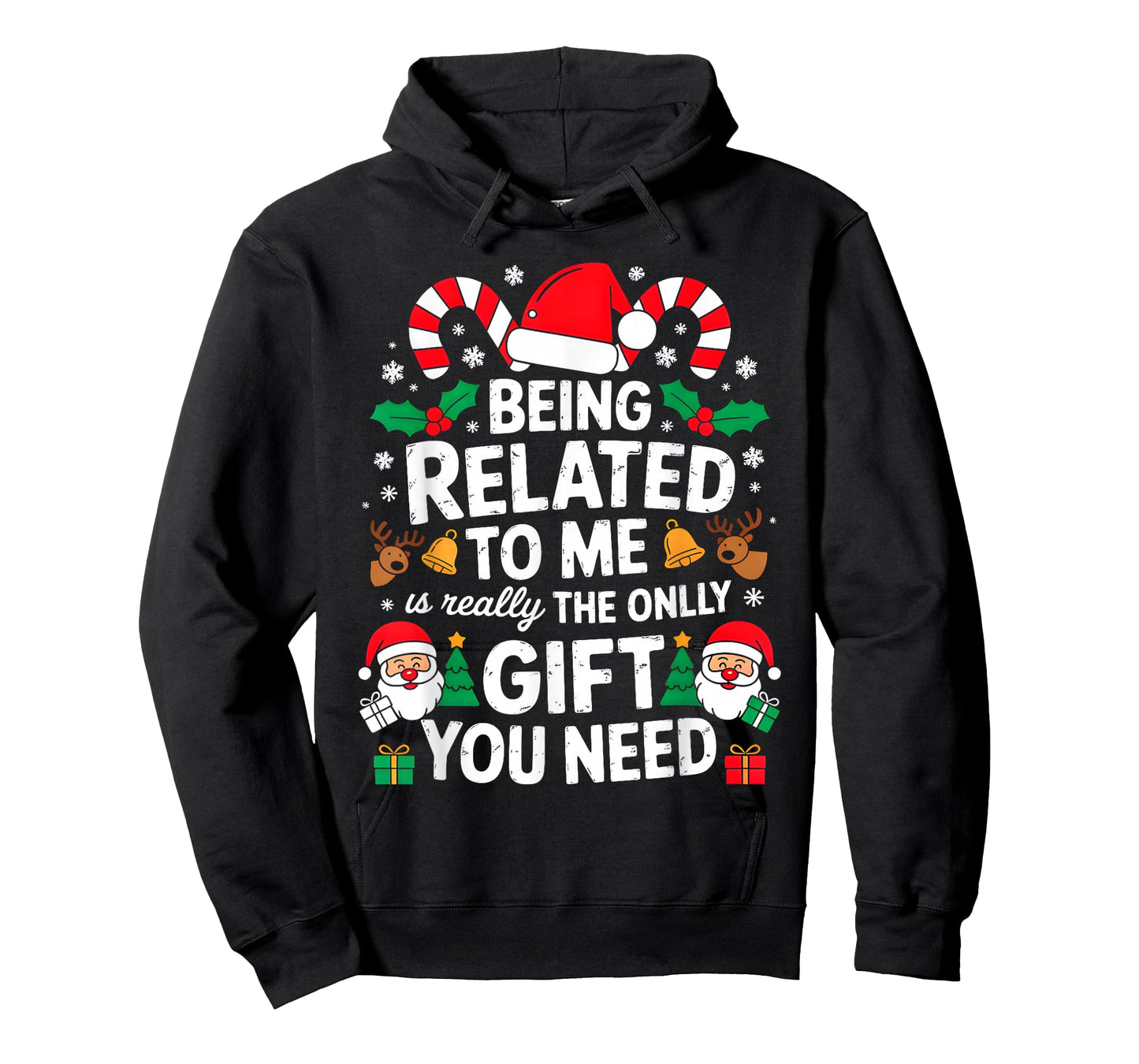 Being Related to Me Funny Christmas Family Xmas Pajamas T-Shirt