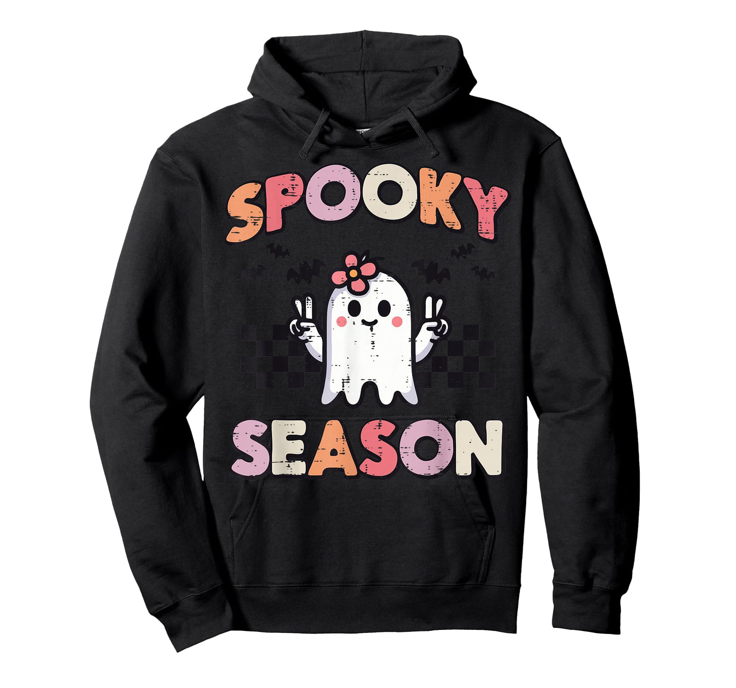 Halloween Ghost Peace Spooky Season Costume Girls Kids Women T-Shirt