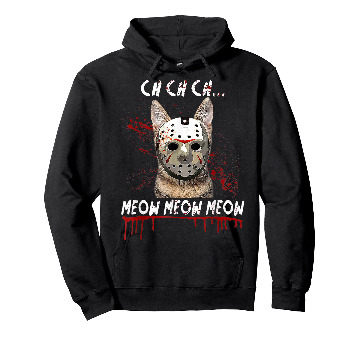Ch Ch Ch Meow Meow Scary Friday Costume Halloween Cat T-Shirt
