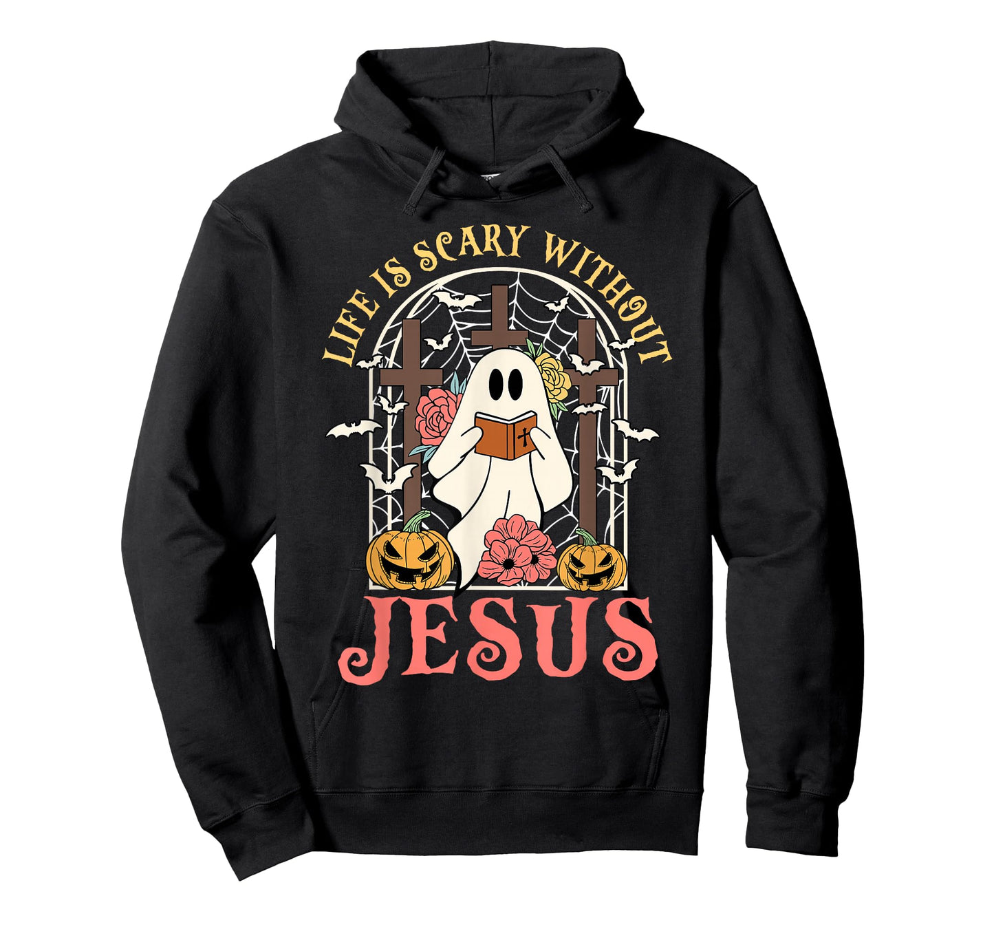 Life Is Scary Without Jesus Ghost Halloween Christian Lover T-Shirt