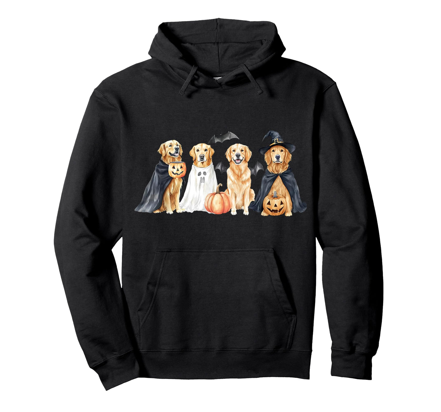 Golden Retriever Dogs Ghost Boo Witch Costume Halloween T-Shirt