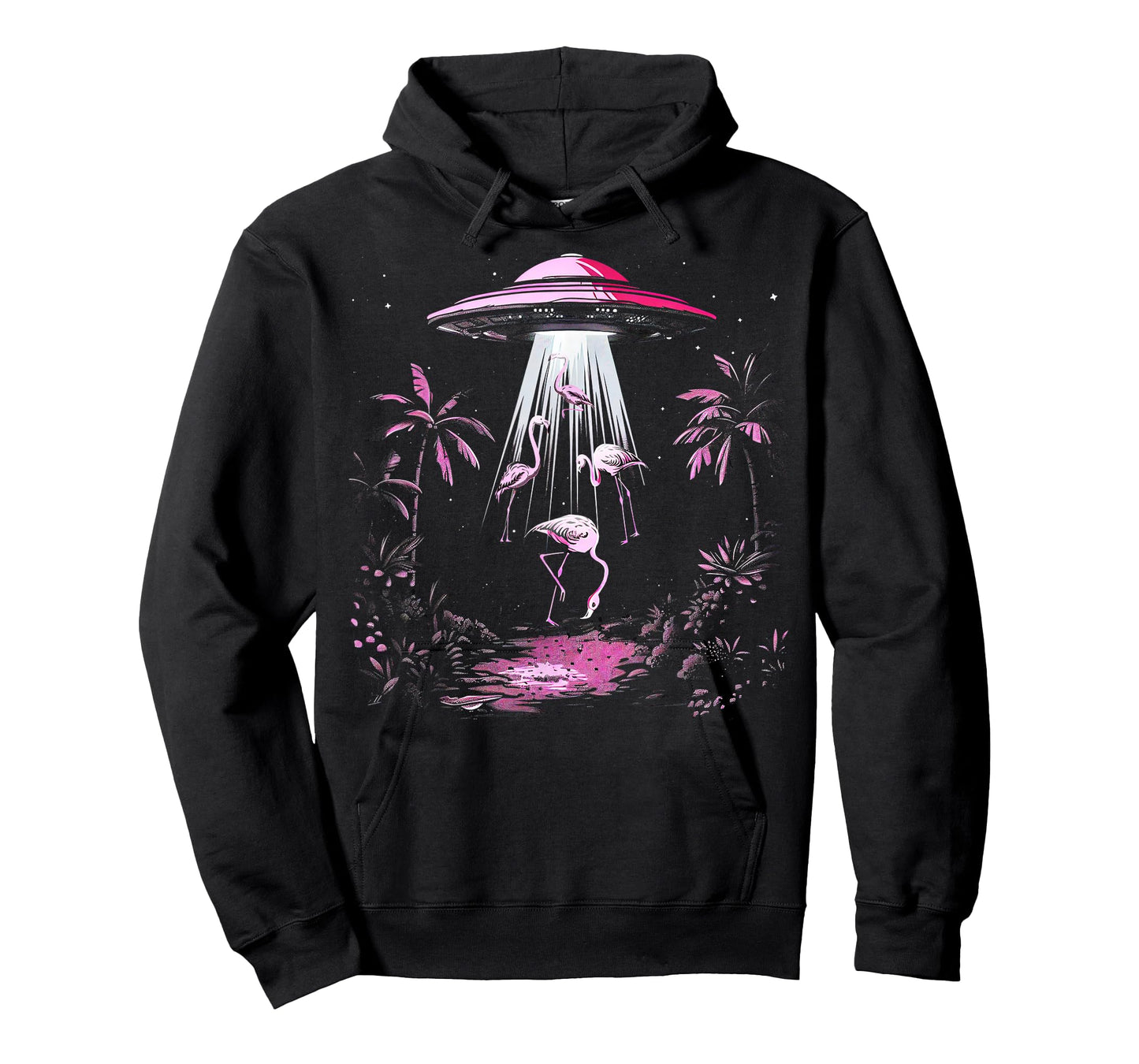 Flamingo Shirt Men Women Boys Girls Funny Alien Flamingo UFO T-Shirt