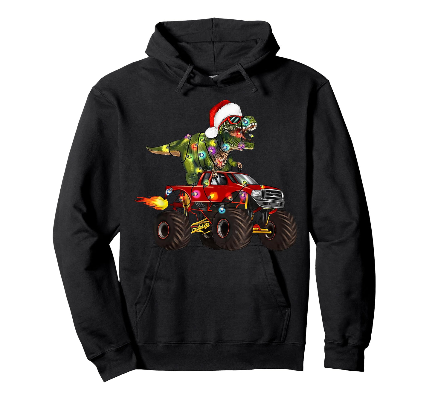 T-Rex Dinosaur Christmas Monster Truck for Kids Boys Xmas T-Shirt