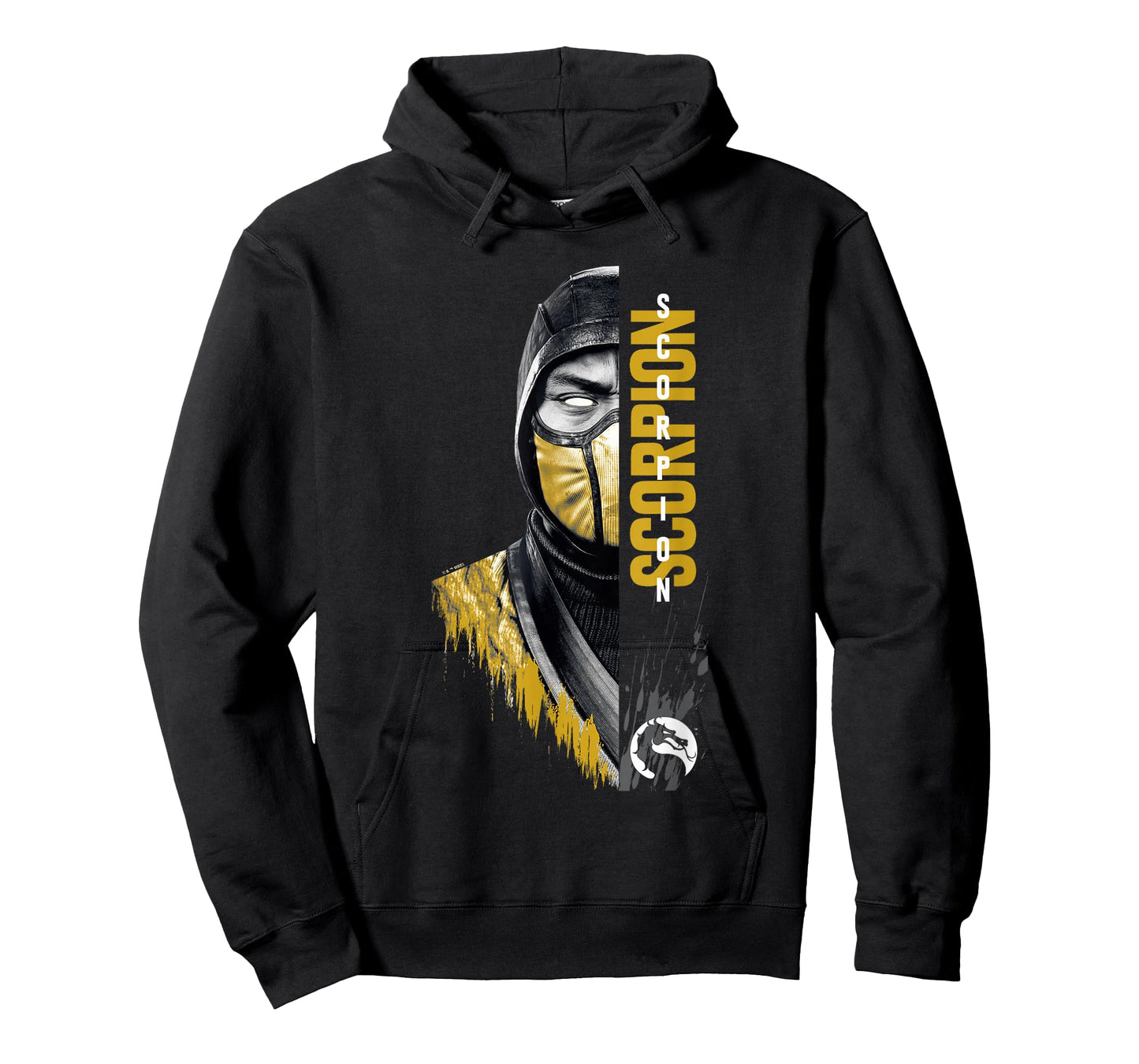 Mortal Kombat Klassic Scorpion Split Face Bust Portrait T-Shirt