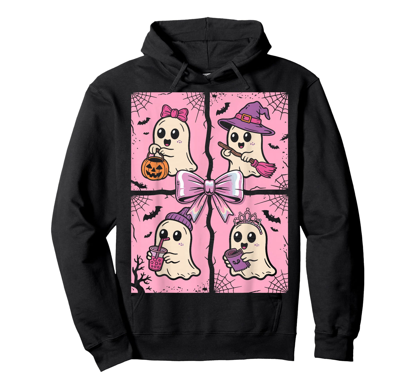 Halloween Ghost Pink Cute Ghost Coquette Halloween T-Shirt