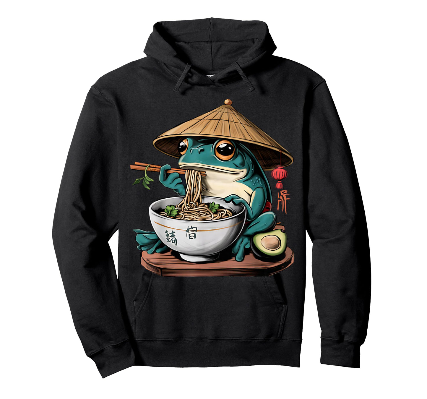 Kawaii Frog & Ramen Collection Frog Ramen Anime Unisex-Kids T-Shirt - Black, Small