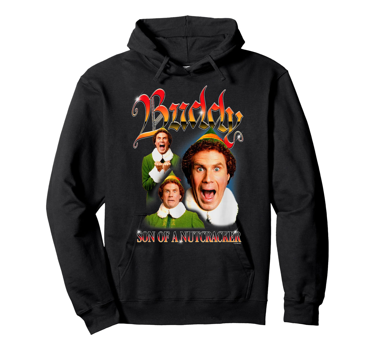 Elf Christmas Buddy Son of A Nutcracker Y2K Style Portrait T-Shirt