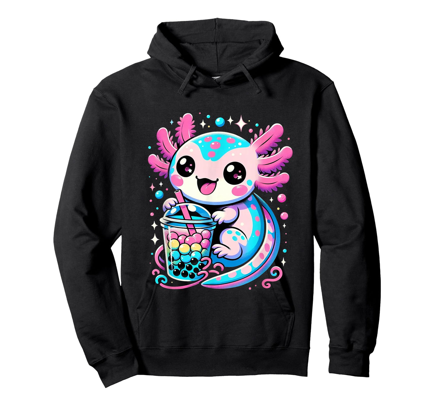 Axolotl Boba Tea Kawaii Neko Japanese Bubble Tea for Girls T-Shirt