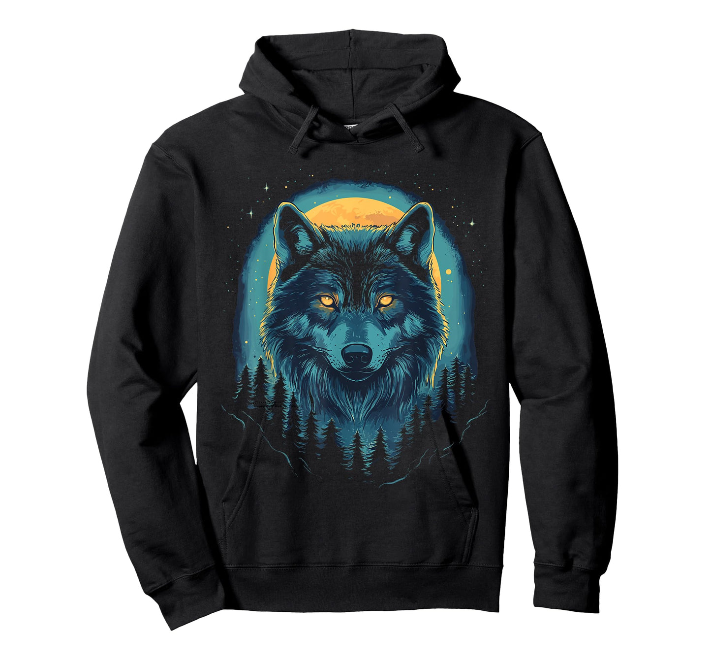 Wolf Hunting Ground, ICY Moon, Forest, Galaxy T-Shirt