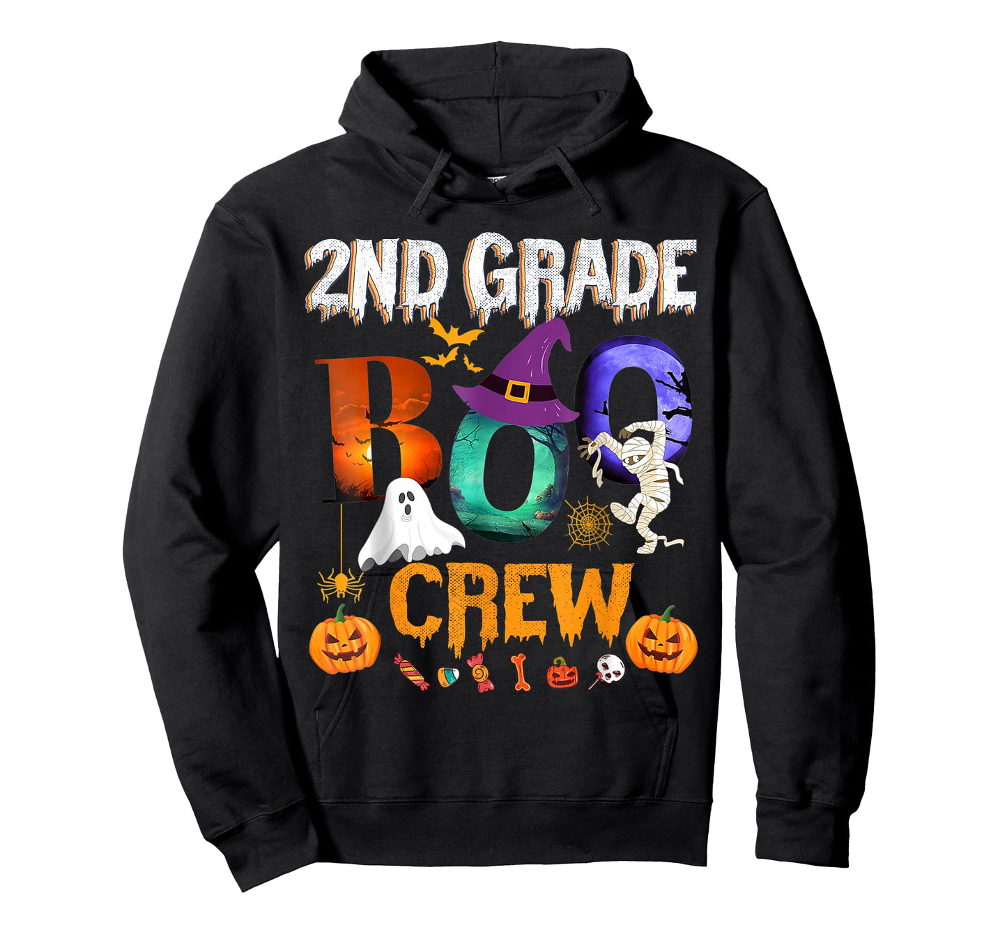 2nd Grade Boo Crew Teacher Student Funny Halloween Costume T-Shirt