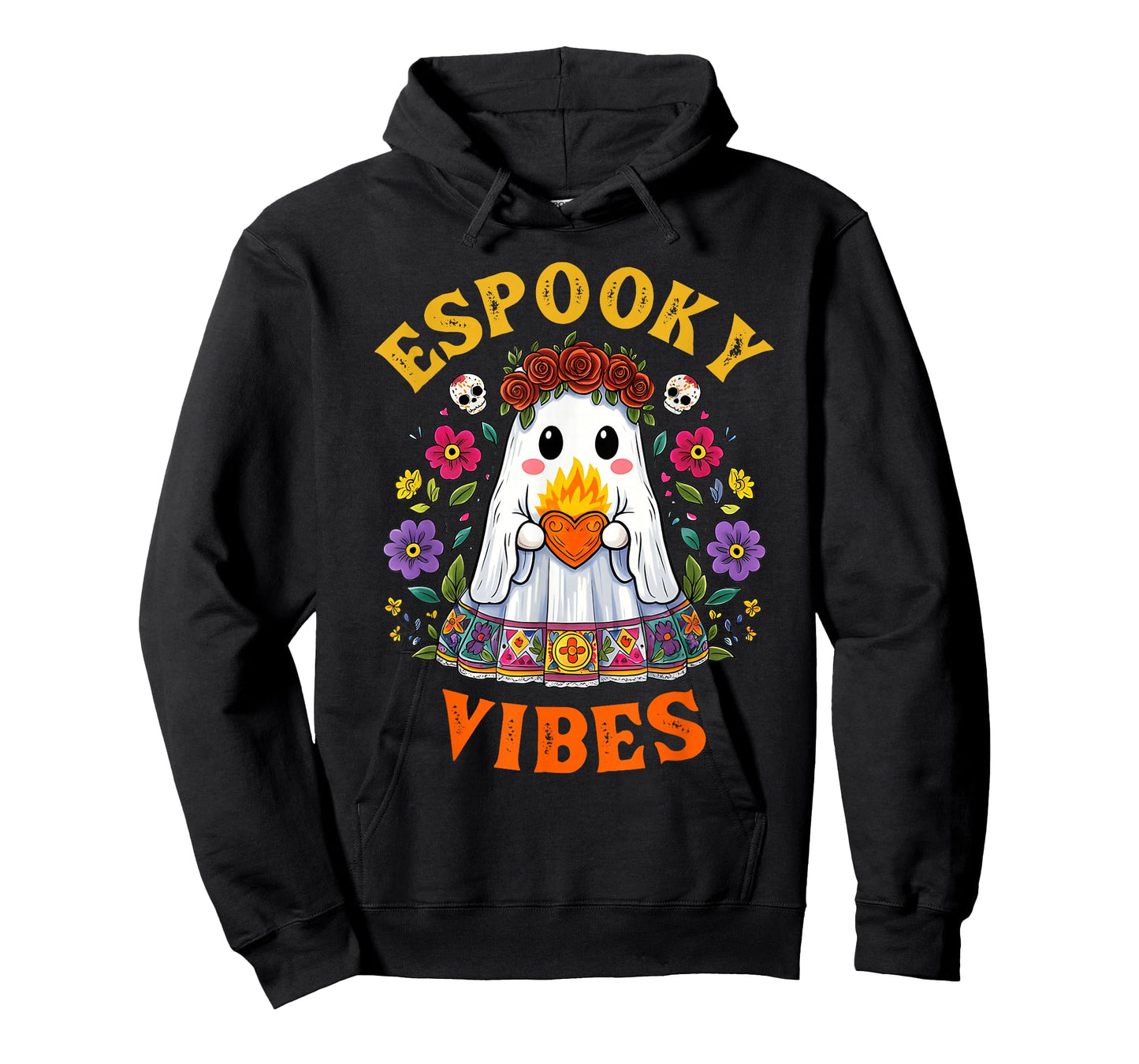 Espooky Vibes Spanish Mexican Halloween Ghost Teachers T-Shirt