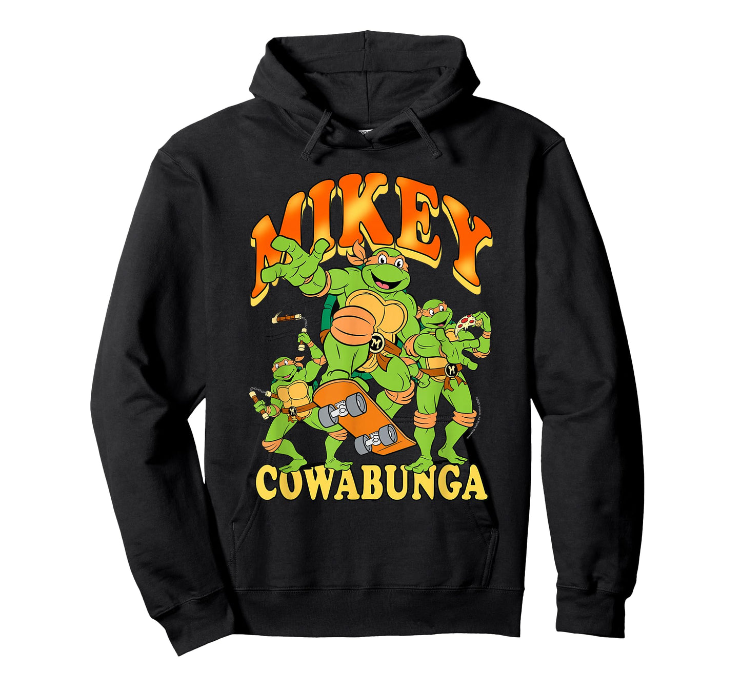Teenage Mutant Ninja Turtles Mikey Cowabunga Retro Cartoon T-Shirt