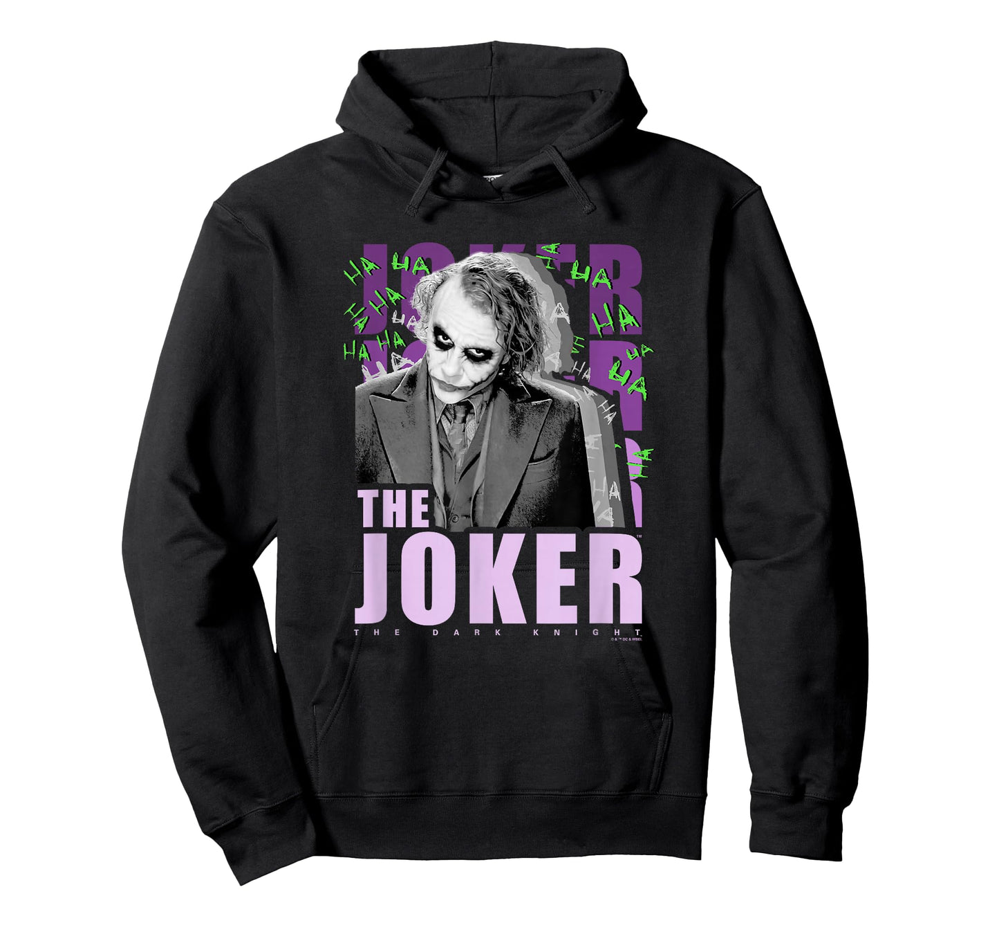 The Dark Knight The Joker Purple Ha Ha Distressed Poster T-Shirt