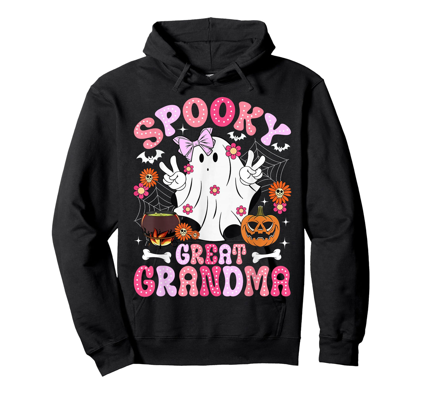 Spooky Great Grandma Halloween Great Grandmother Groovy T-Shirt