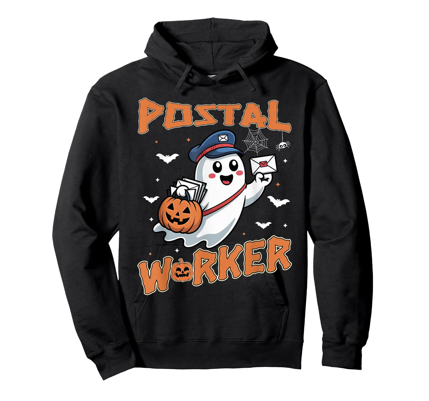 Postal Worker Pumpkin Post Office Staff Ghost Halloween Men T-Shirt