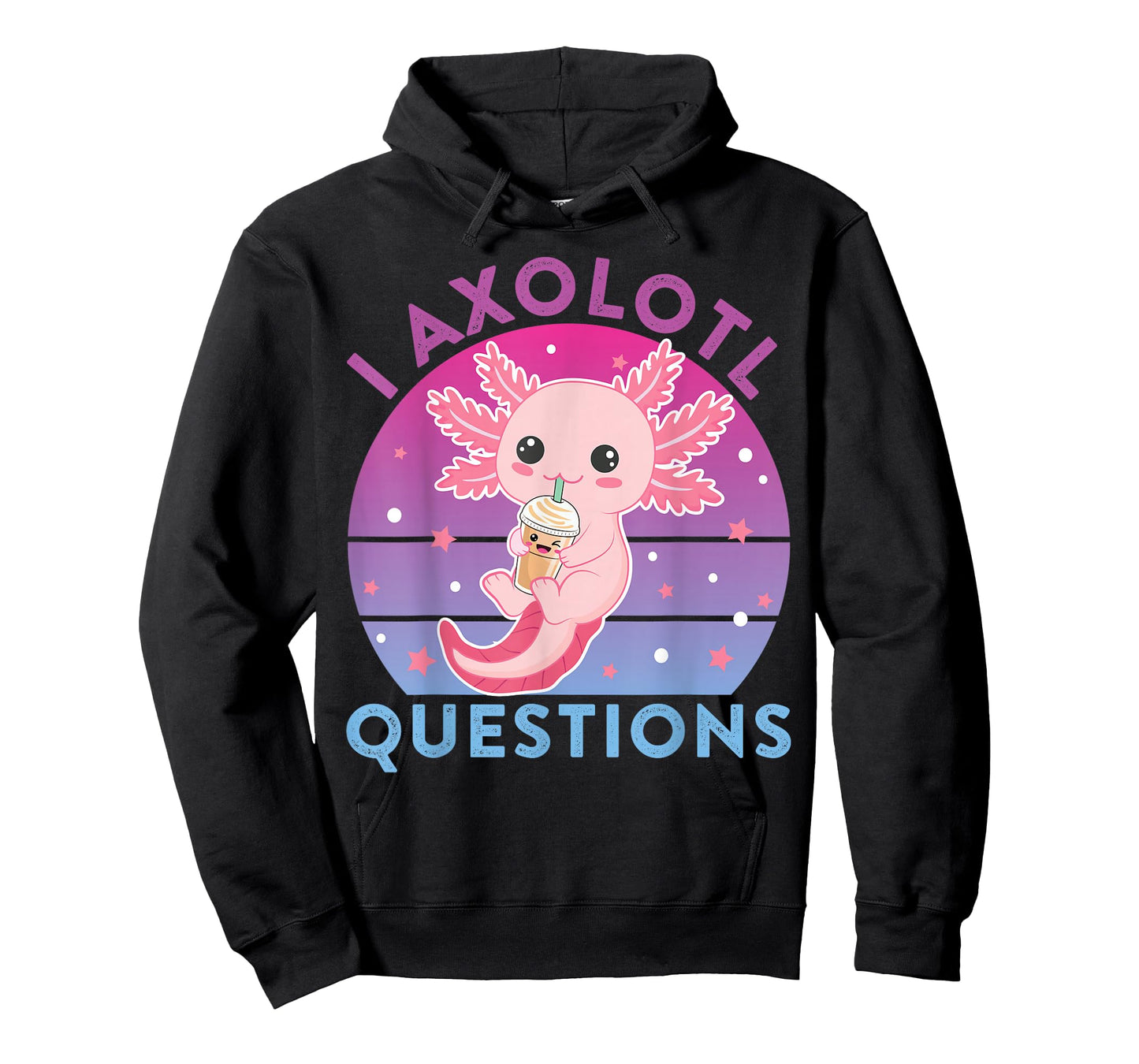 I Ask Axolotl Questions Kids Cute Axolotl Retro Vintage T-Shirt
