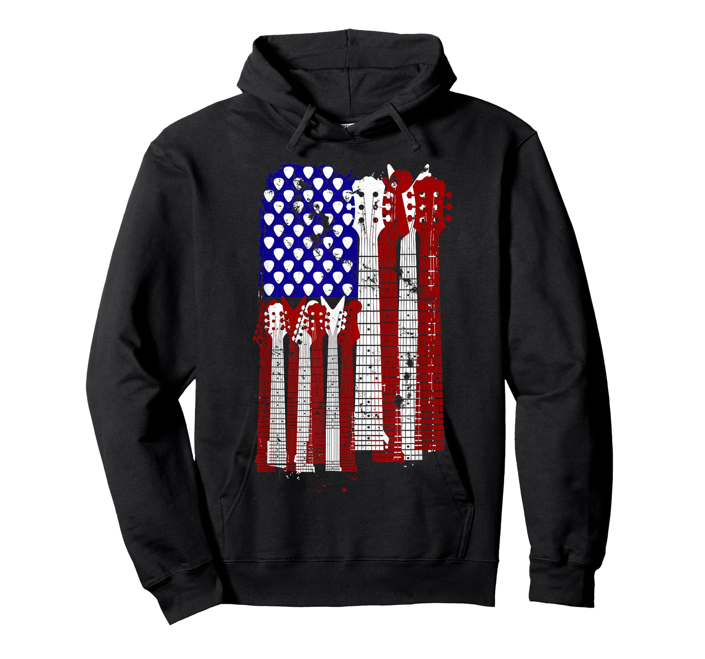 Guitar Plectrum | American Flag Band Gift T-Shirt