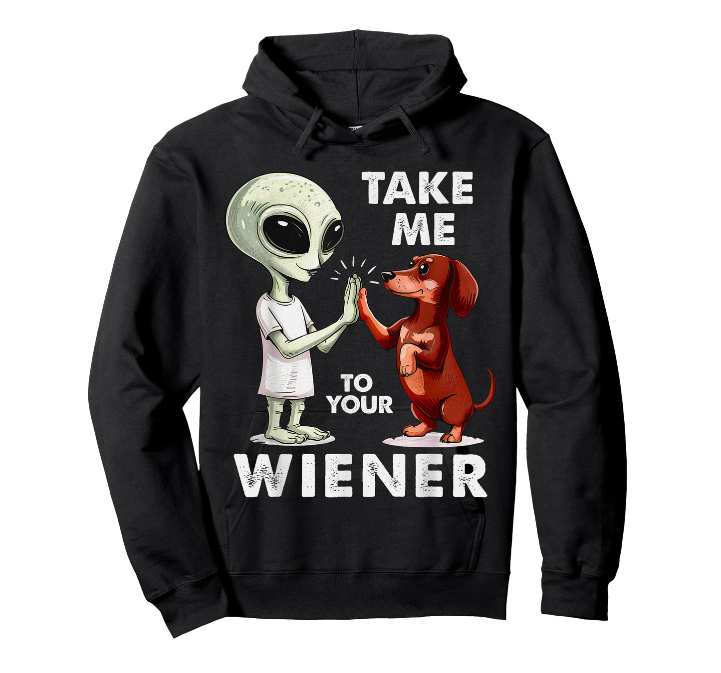 Take Me to Your Wiener – Funny UFO Captain Dachshund T-Shirt