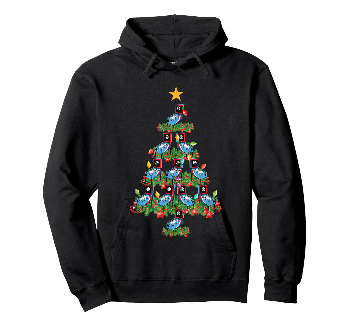 Pinball Machine Retro Arcade Game Gamer Pinball Christmas T-Shirt
