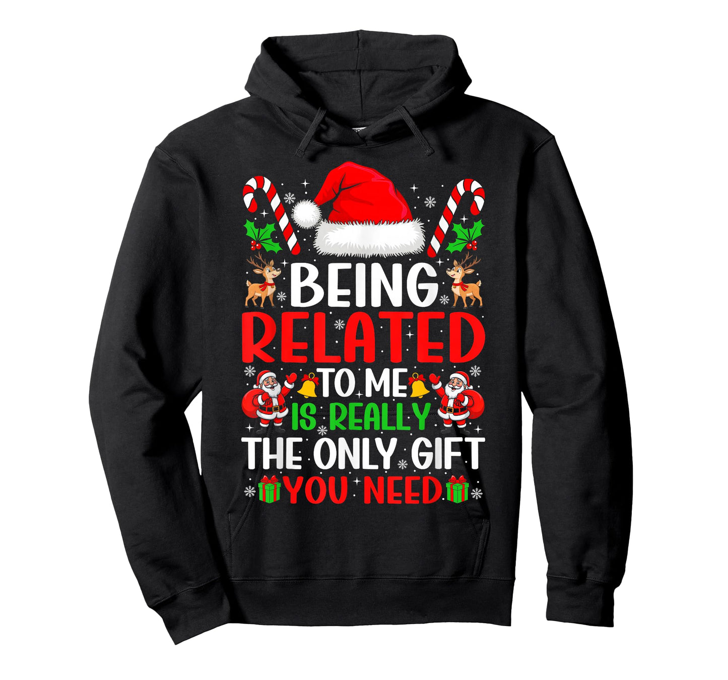 Being Related to Me Christmas Family Xmas Pajamas Men Women T-Shirt