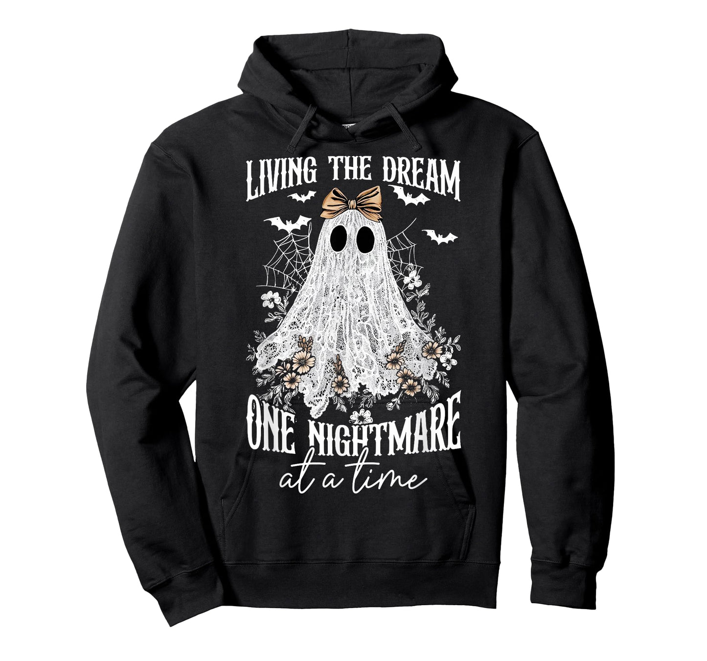 Living The Dream One Nightmare at A Time Lace Ghost Bow T-Shirt