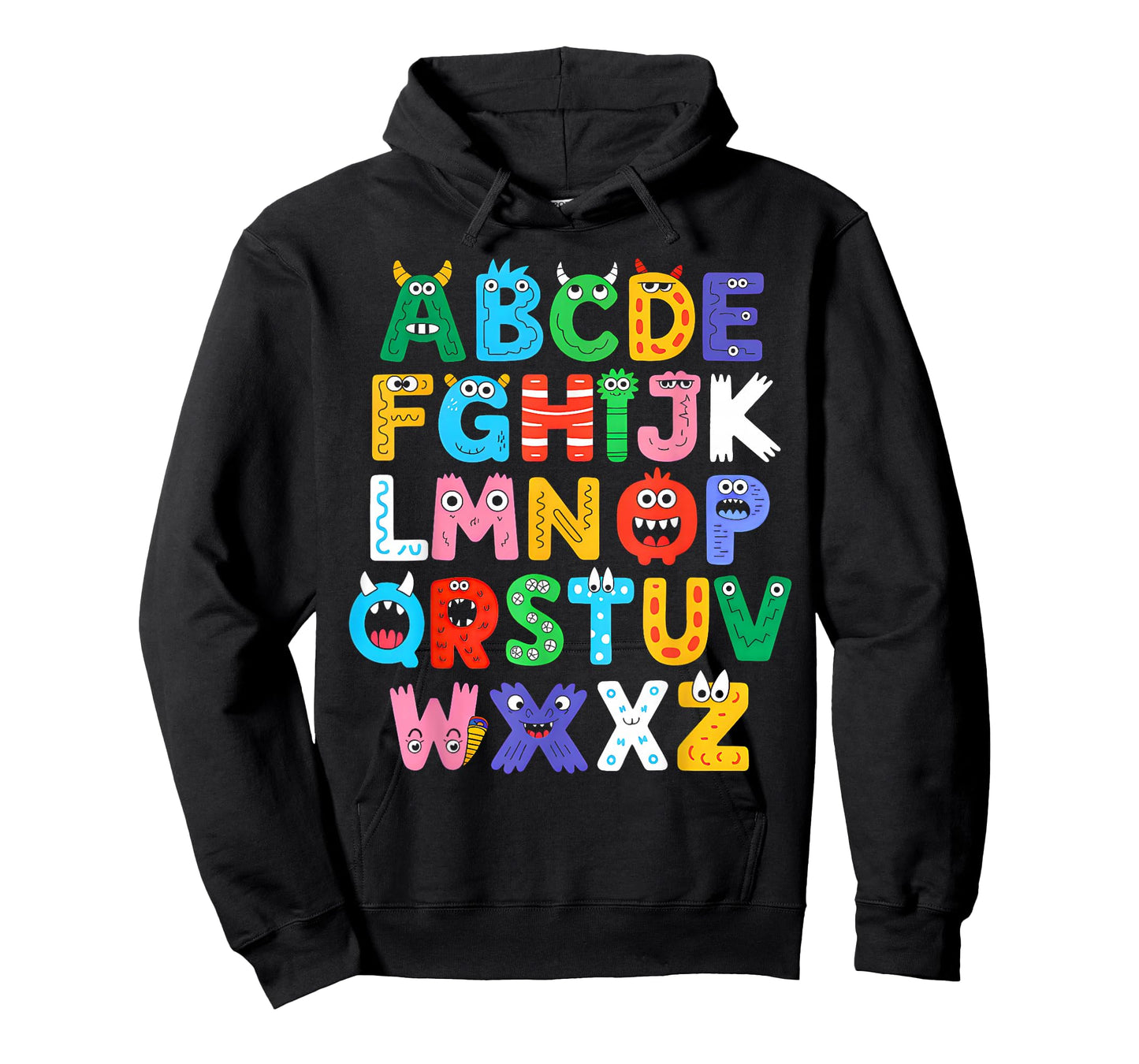 Monster ABC Cute Alphabet Halloween Teacher Costume Kids T-Shirt