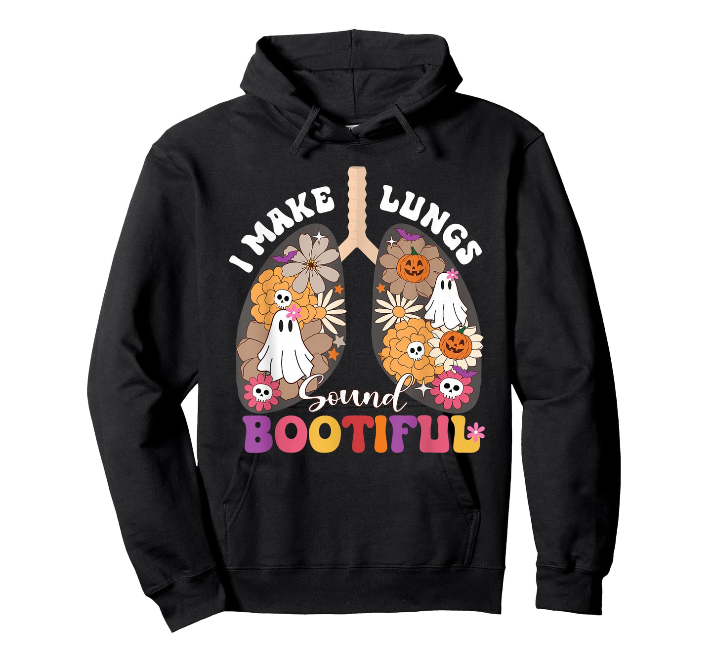 I Make Lungs Sound Bootiful NICU RT Halloween Lungs Ghost T-Shirt
